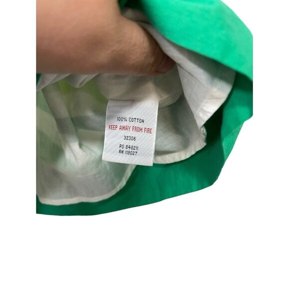 Mini Boden Green & White Stripe Cotton Skirt Girls Size 13-14 - Picture 3 of 5